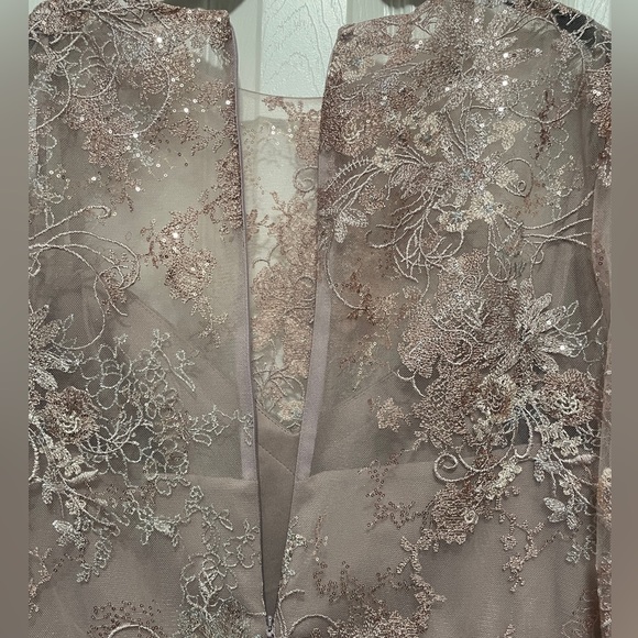 Mac Duggal - Illusion Sleeve Dress